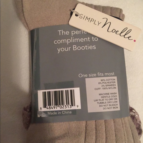 Lacey Beige Crew Length Socks - Picture 3 of 3